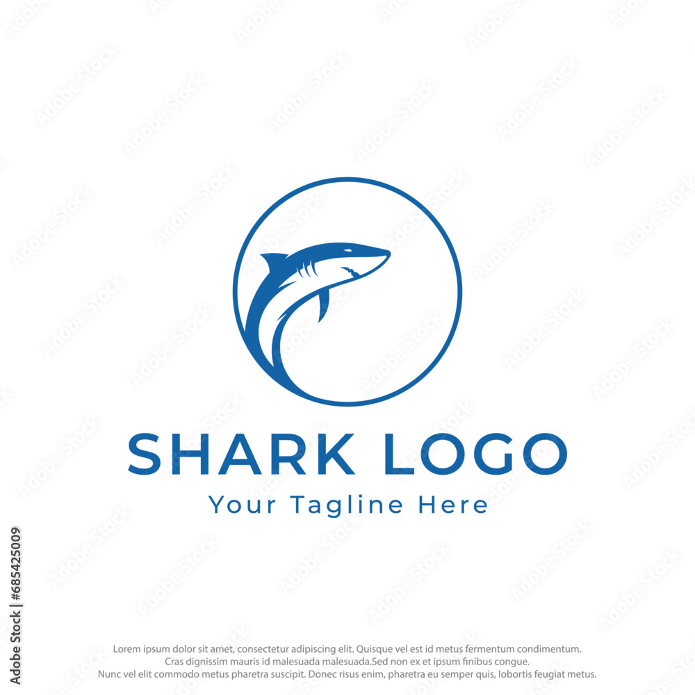 Unique and creative shark template logo vector design. Unique and creative shark template logo vector design.