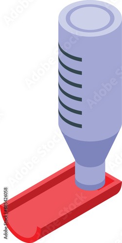 Pet drinker icon isometric vector. Care travel animal. Empty domestic toy