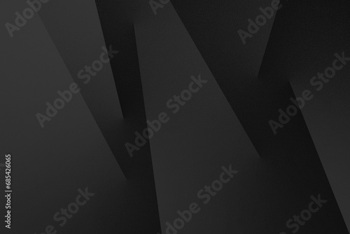 Fototapeta Naklejka Na Ścianę i Meble -  Black white abstract pattern background. Geometric shape. Line stripe triangle. 3d effect. Shadow. Gradient. Dark grey, silver, metallic. Modern, futuristic. Minimal.Template, presentation. Design.