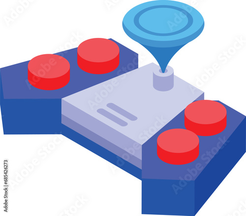 Joystick drinker icon isometric vector. Water drink pet. Animal food beverage
