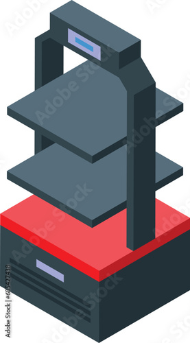 Robot waiter hotel icon isometric vector. Ai chef digital. Smart kitchen assistance