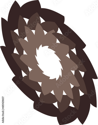 Brown portal icon isometric vector. Medieval wizard game. Fantasy gate