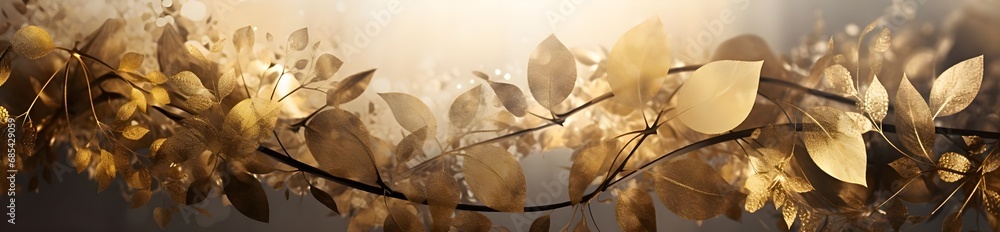 Abstract nature background suitable for various purposes, especially for a web banner. Utilizing a broad and panoramic composition, providing flexibility in design and content placement. - obrazy, fototapety, plakaty 