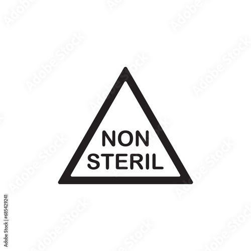 non sterile icon symbol sign vector