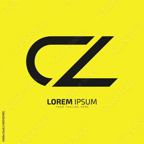 Alphabet letter C L, and CL or LC minimal and negative space logo vector icon.
