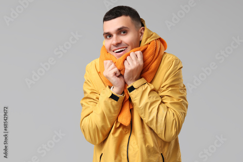 Young man in yellow stylish...