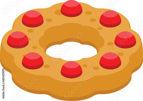 Apple pie cake icon isometric vector. Fruit american dessert. Cuisine bakery
