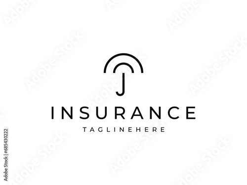 minimal umbrella insurance logo design
