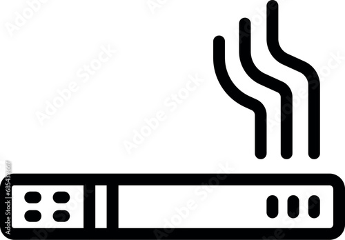 Bad smoke addiction icon outline vector. Nicotine body danger. Smoking health harmful