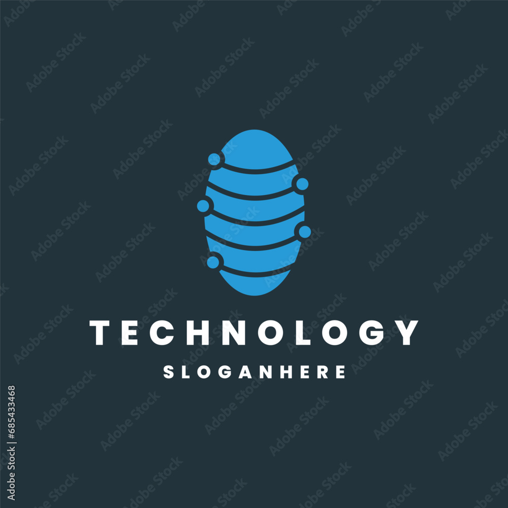 technology business logo design vector template.
