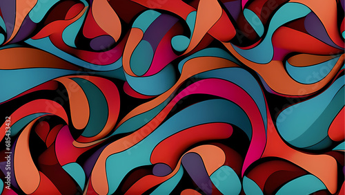 Wallpaper Mural "Colorful Pattern Illustration, Abstract Pattern Background" Torontodigital.ca