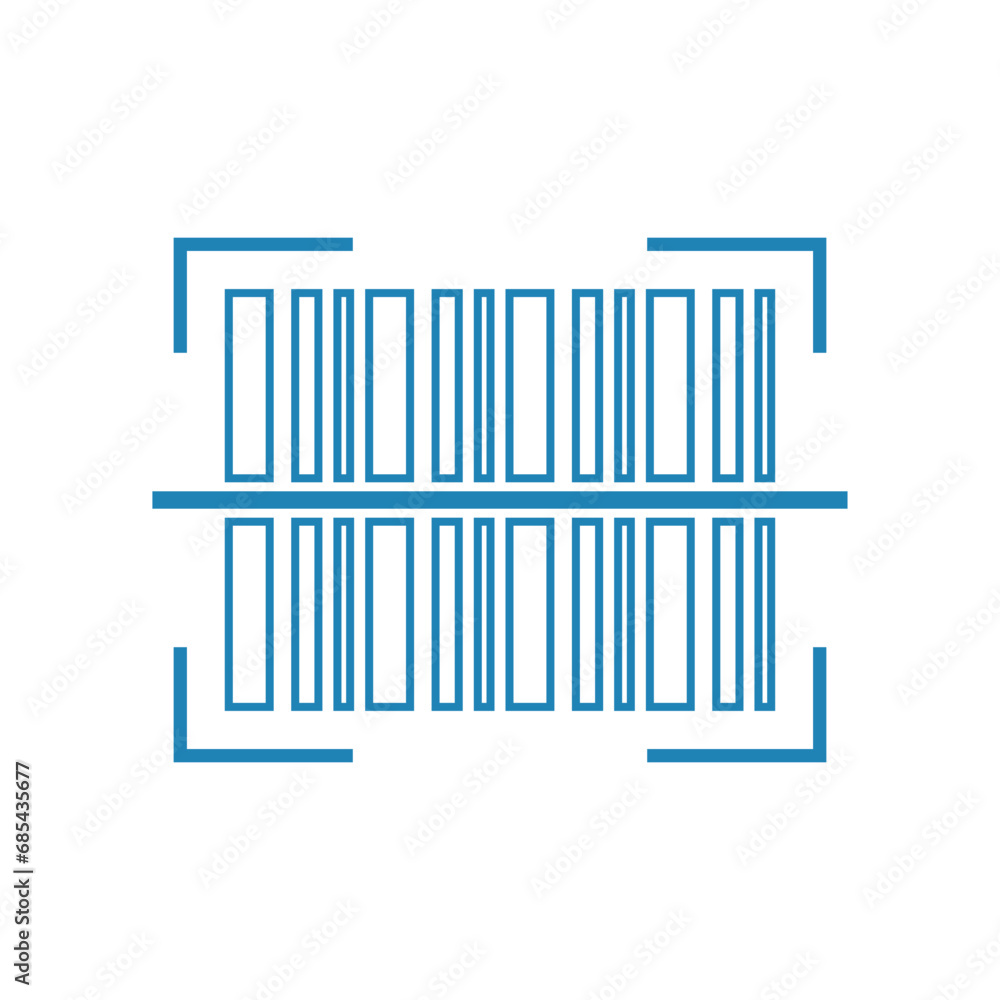 Barcode icon flat vector illustration. Barcode icon flat vector illustration.