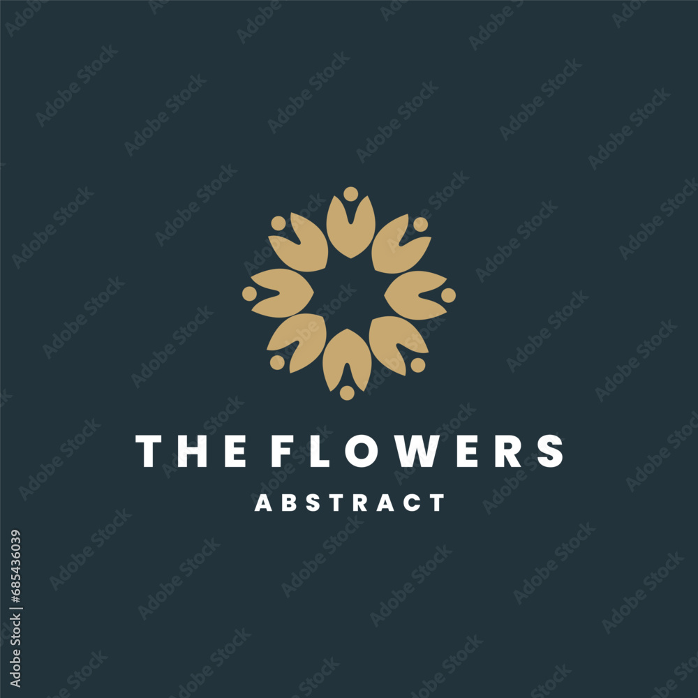 flowers business logo design vector template. flowers business logo design vector template.