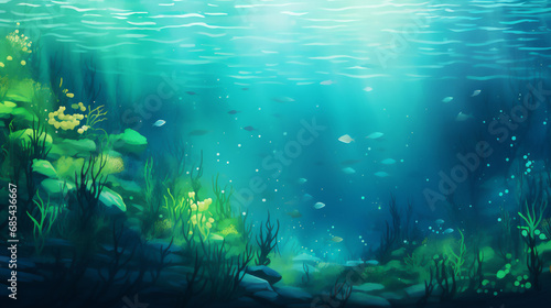 Ocean's Whisper: Calm Underwater Expanse 