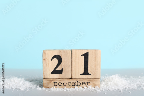 Cube calendar with date of ...