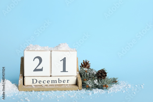 Cube calendar with date of ...