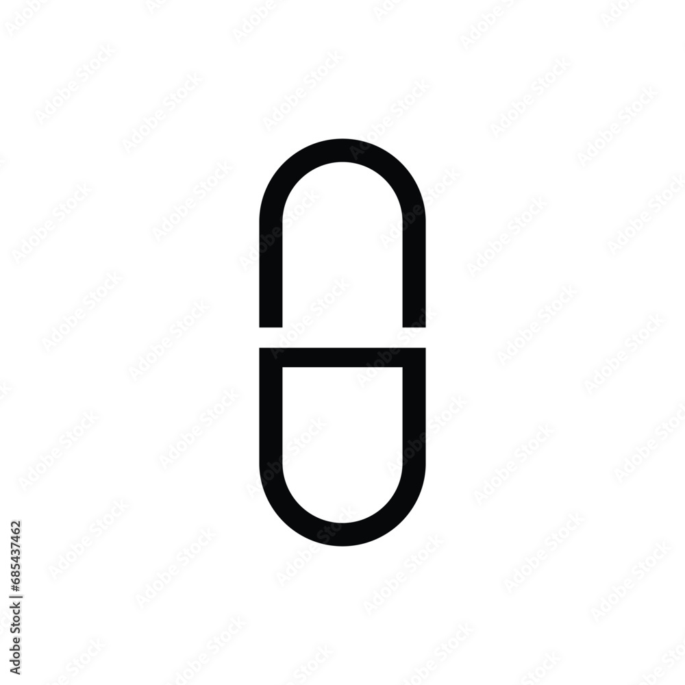 Capsule icon, Pill icon in trendy flat style isolated on background. Capsule icon, Pill icon in trendy flat style isolated on background.