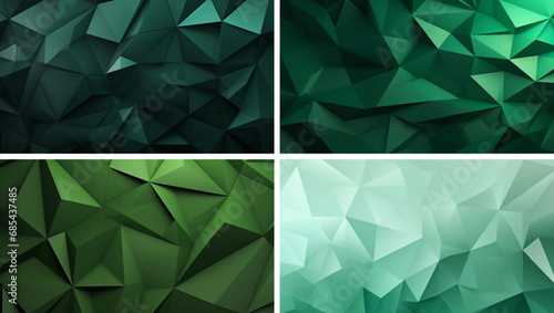 texture abstraction triangle geometric pattern design mosaic graphic background green vector 