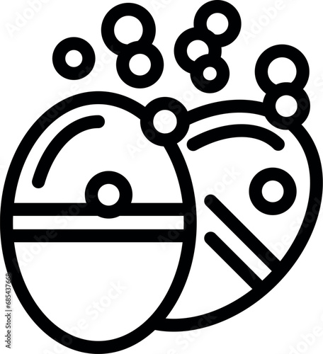 Medical aspiring remedy icon outline vector. Healthy care. Glass fizz drug