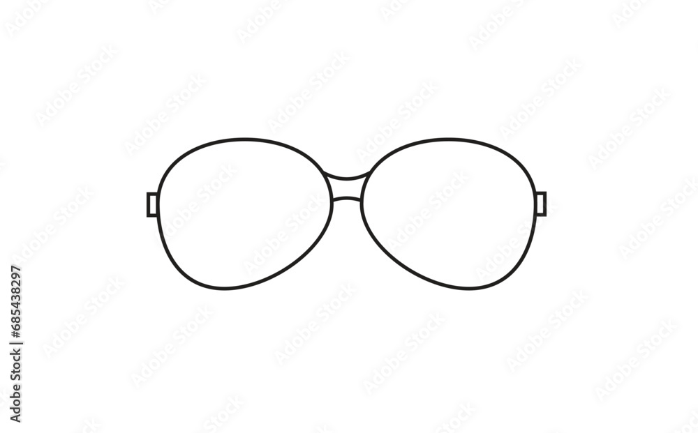 Eyeglasses for sight icon. isolated on white background. Eyeglasses for sight icon. isolated on white background.