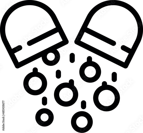 Fizz capsule drug icon outline vector. Medicine health. Soda gas aid