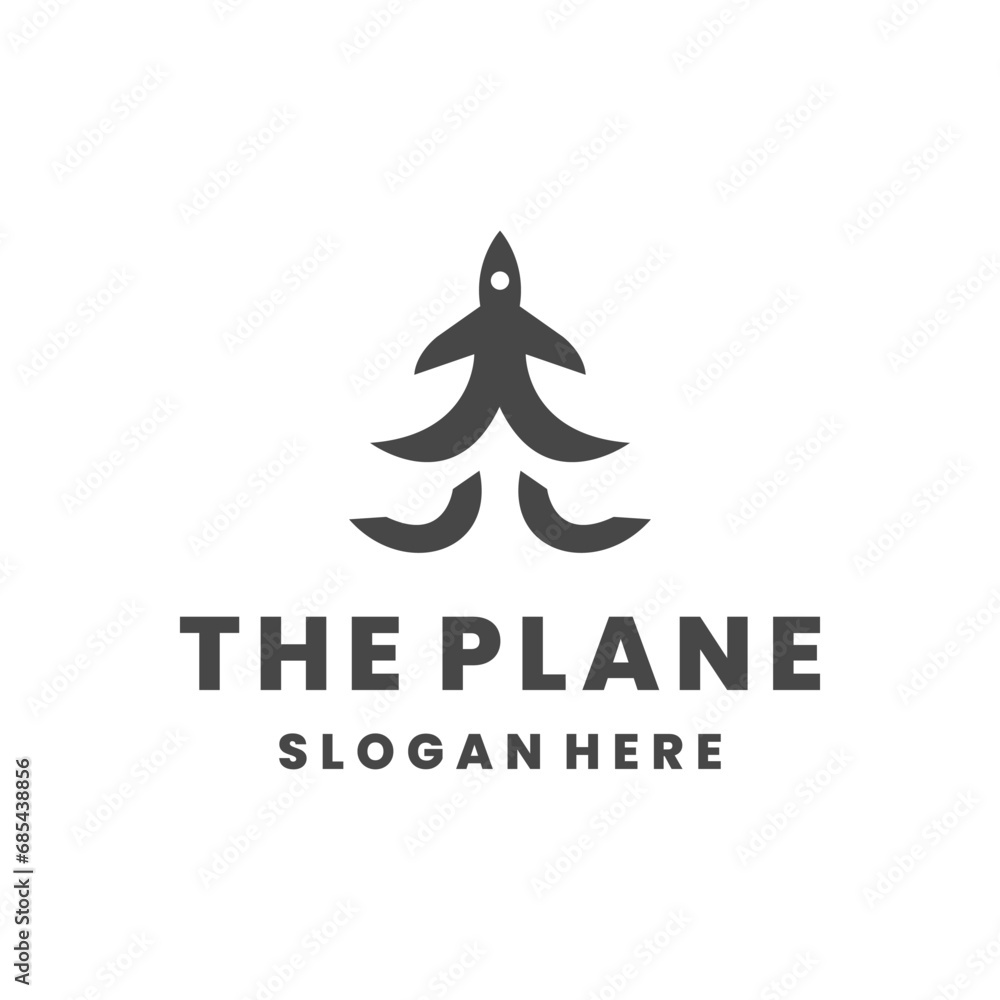 the plane  business logo design vector template.