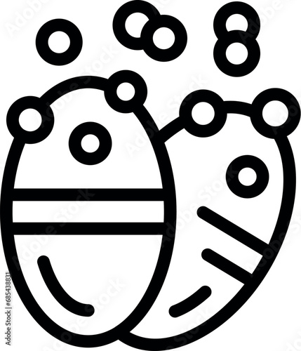 Aspirin drug icon outline vector. Cup vitamin pills. Aid case clinic