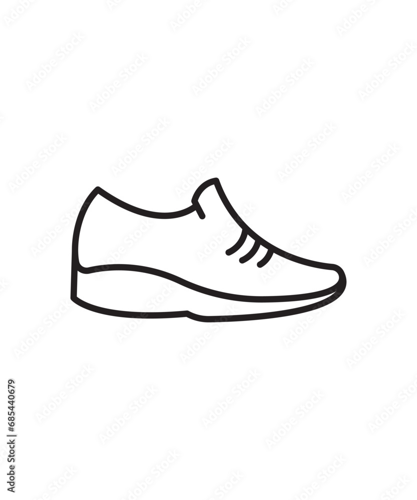 shoe icon, vector best line icon. shoe icon, vector best line icon.