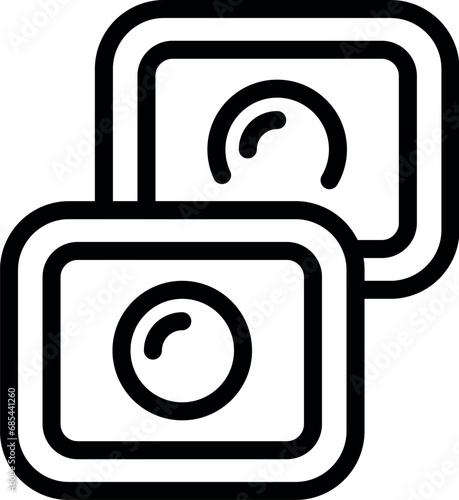 Dishwasher pods icon outline vector. Dish solid soap. Dishwashing tablet soap
