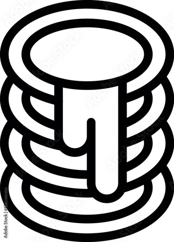 Soiled dishware icon outline vector. Dish cleanser substance. Dirty dinner plates