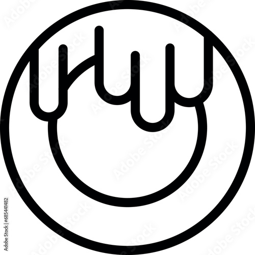 Dirty plate icon outline vector. Dinner soiled dishware. Dishwasher detergent