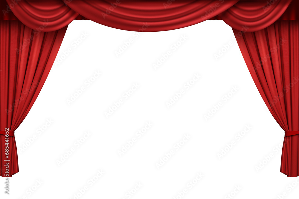Red theater curtains on transparent background PNG Stock Illustration ...