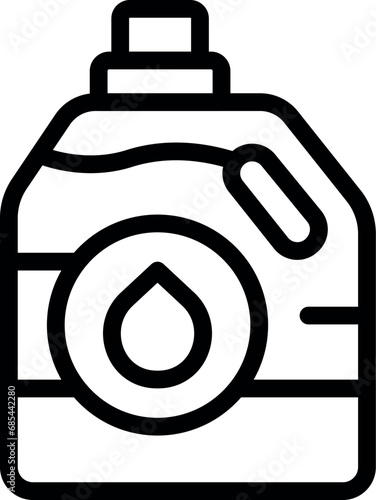 Dishwashing detergent bottle icon outline vector. Cleansing dish gel. Purifying soiled dishware