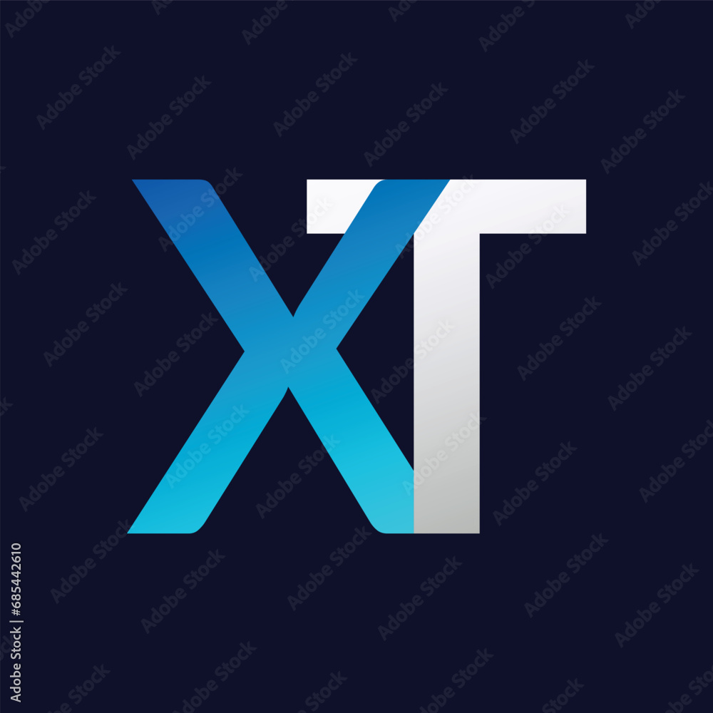 XT Letter logo design vector template. XT Letter logo design vector template.