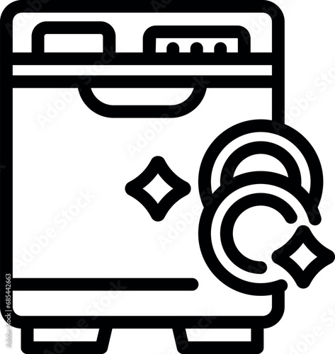 Pods for dishwasher icon outline vector. Soaping gel tablets. Foaming cleansing caps