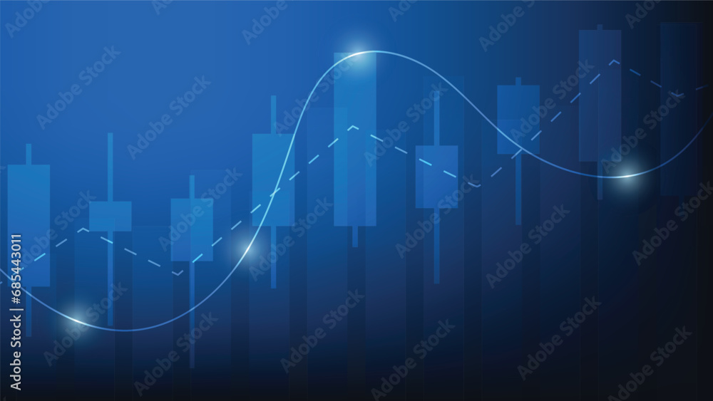 finance background with stock market statistic trend with candlesticks and bar chart finance background with stock market statistic trend with candlesticks and bar chart