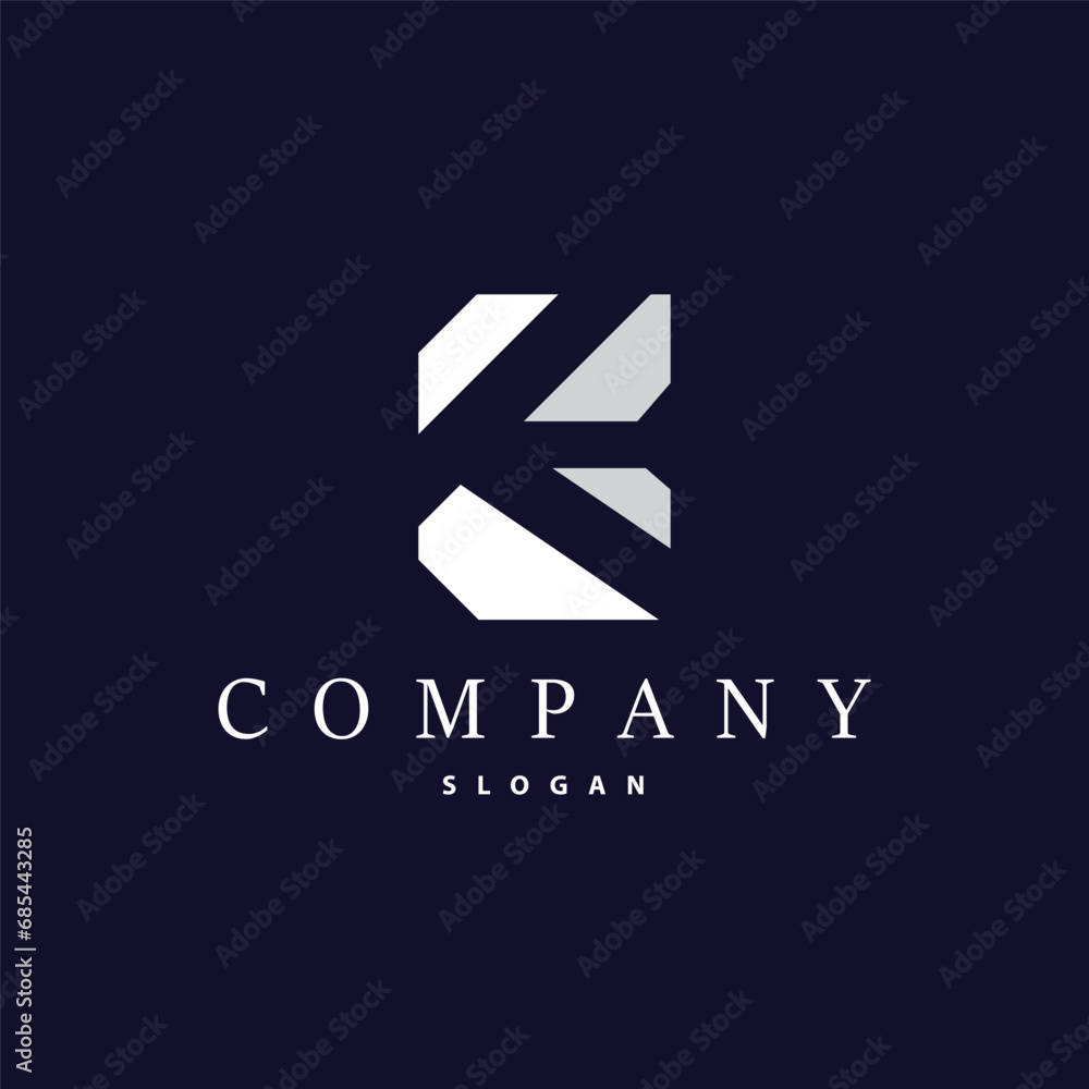 Obraz premium Minimal Initial K Letter Logo, Modern And Luxury Geometric Design, Icon Vector Template Element