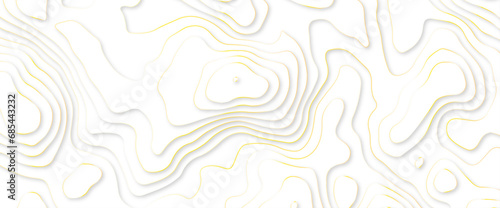 Golden stroke white papercut background. Modern concept. minimal poster. Networks, headlines, pages, covers, billboards, brochures