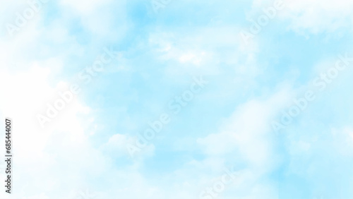 Background with clouds on blue sky. Blue Sky vector. The summer heaven is colorful clearing day Good weather and beautiful nature in the morning.