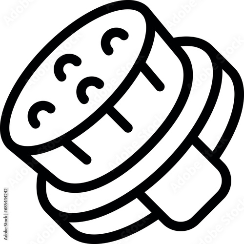 Bamboo brush icon outline vector. Anti cellulite massage. Spa scrubbing remedy