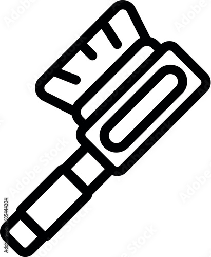 Dry massage brush icon outline vector. Drainage lymphatic circulation. Anti cellulite care