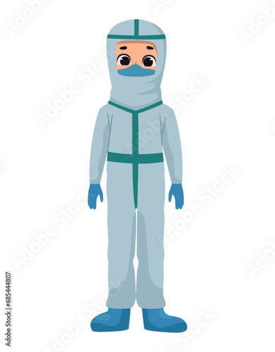 person wearing safety equipment