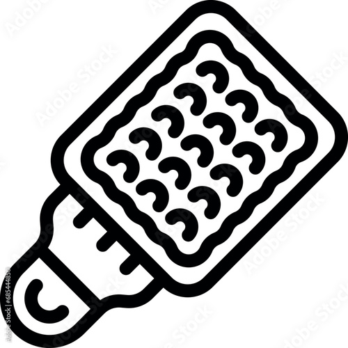 Bathing brush icon outline vector. Anti cellulite scrub. Antioxidant body massage
