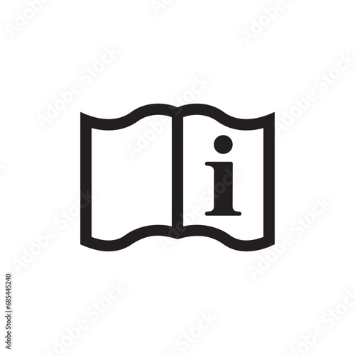 consult instructions for use  icon symbol sign vector