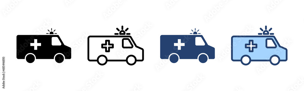 Ambulance icon vector. ambulance truck sign and symbol. ambulance car Ambulance icon vector. ambulance truck sign and symbol. ambulance car
