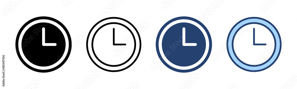 Clock icon vector. Time sign and symbol. watch icon Clock icon vector. Time sign and symbol. watch icon