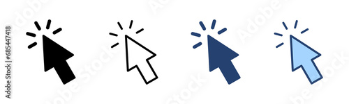 Click icon vector. pointer arrow sign and symbol. cursor icon