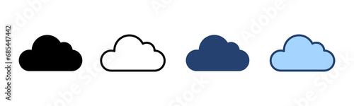 Cloud icon vector. cloud sign and symbol