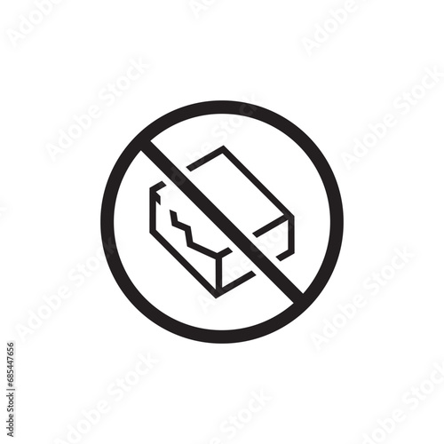 do not use if package is damaged icon symbol sign vector