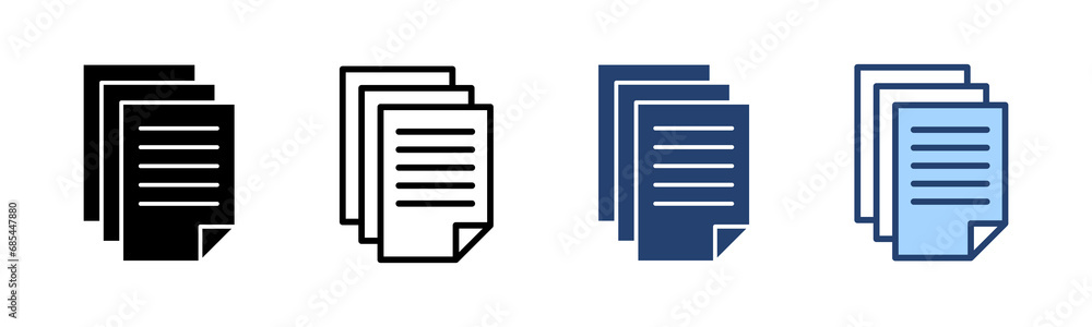 Document icon vector. Paper sign and symbol. File Icon Document icon vector. Paper sign and symbol. File Icon